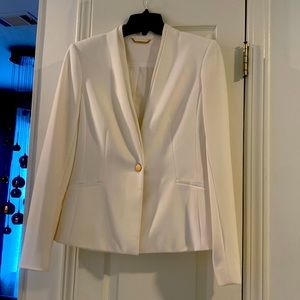 NWOT CK White & Gold Blazer